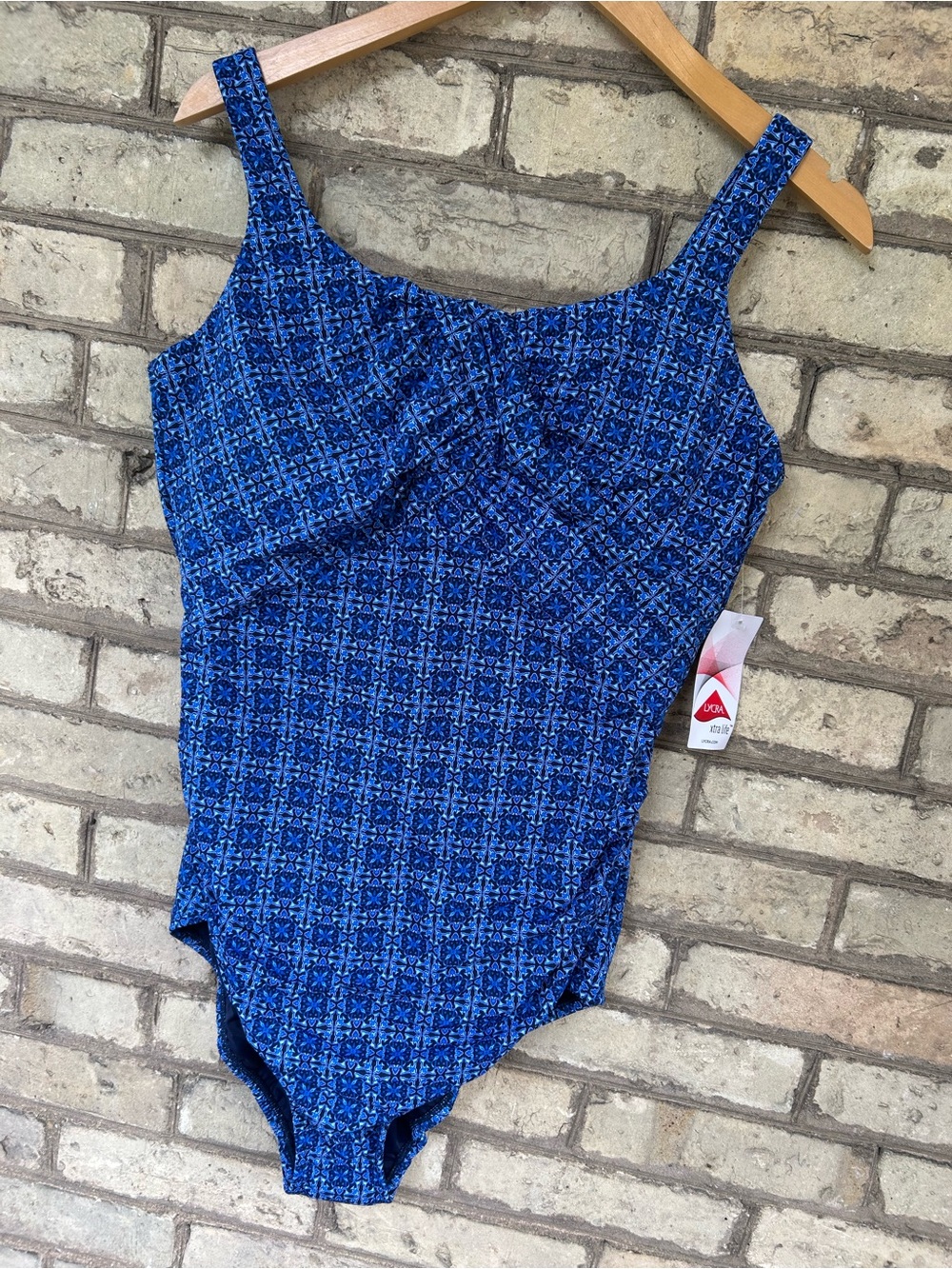 NWT Lands End Swimsuit - blue pattern